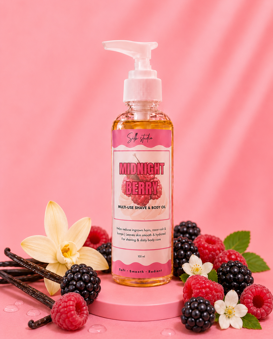 Midnight berry body and shave oil
